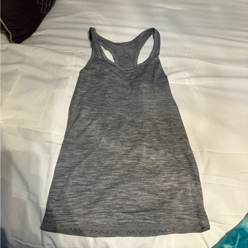 lululemon grey swiftly tech raceback tank top